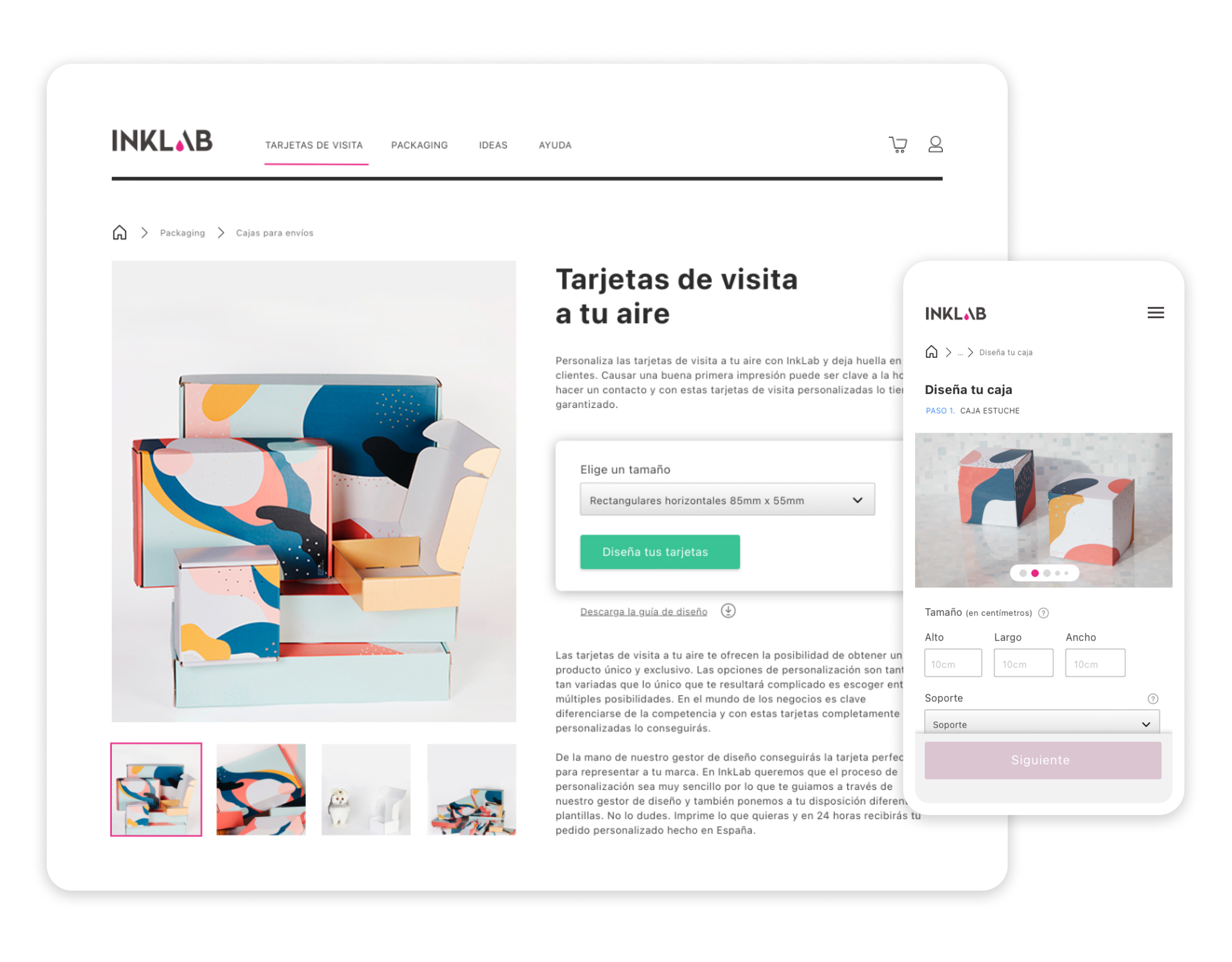 Diseño de la pantalla de producto