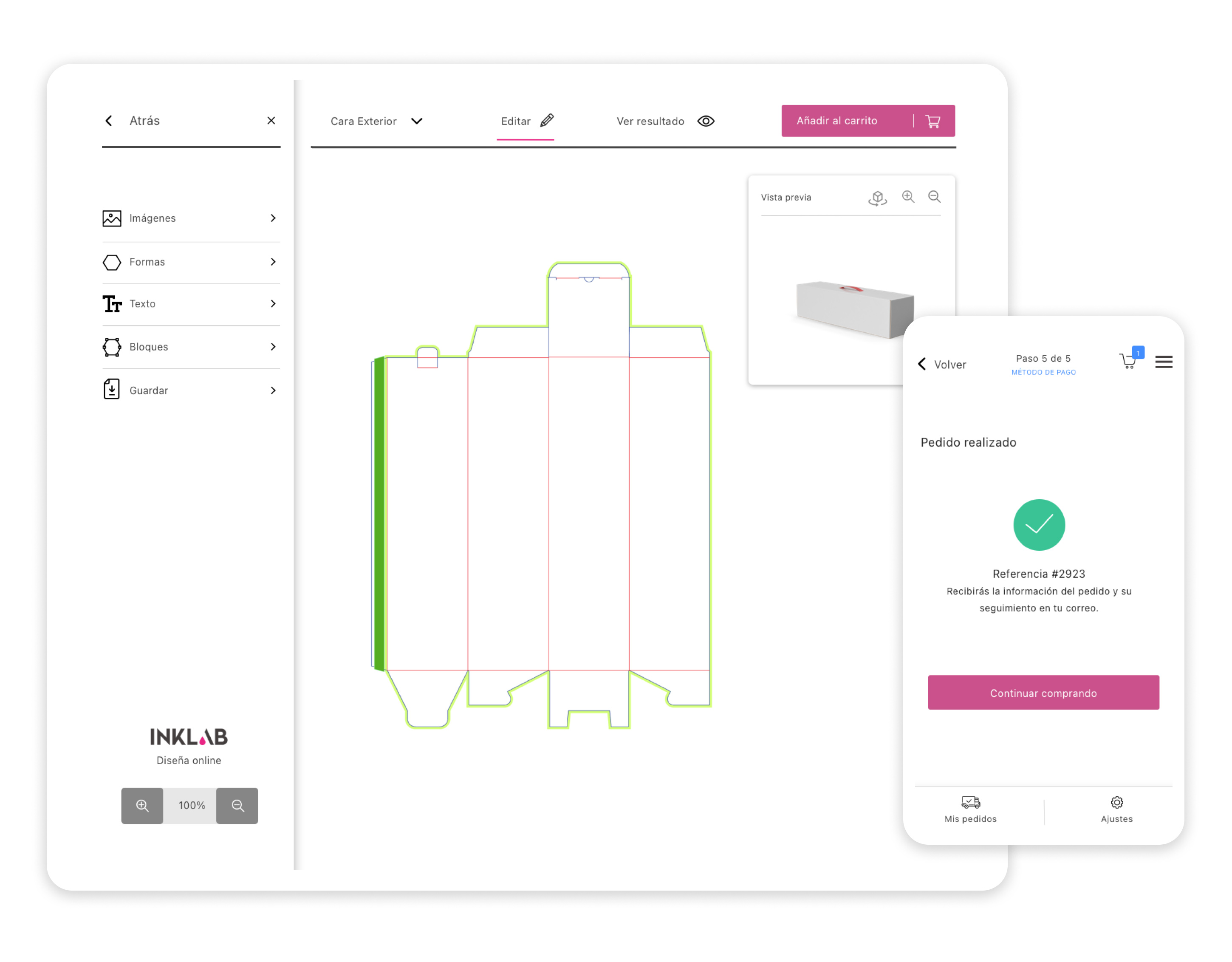 Diseño de la plataforma online de diseño de packaging