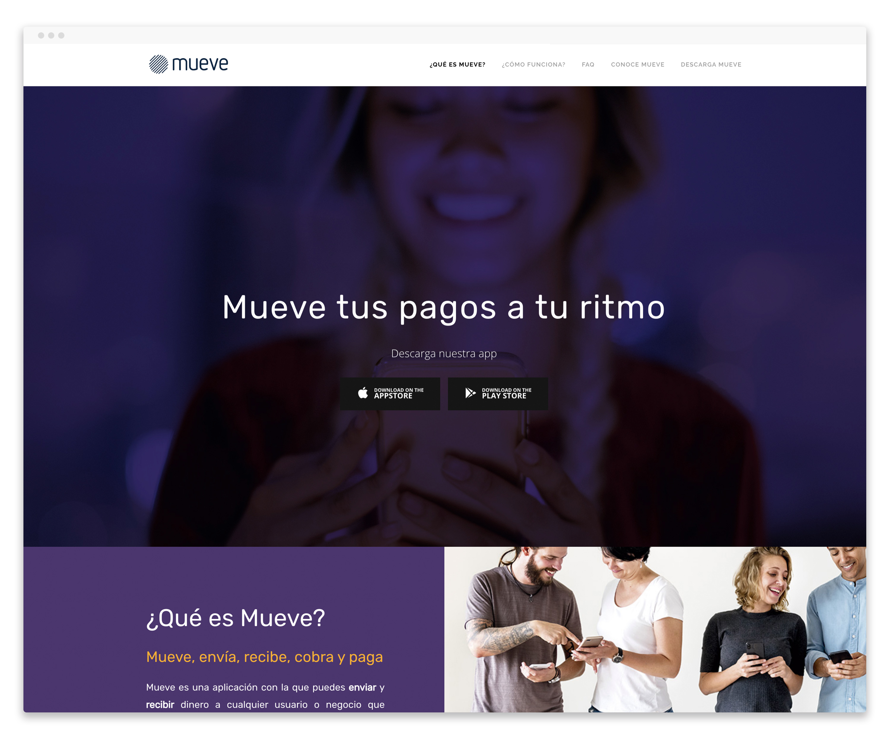 Diseño web de app para fintech