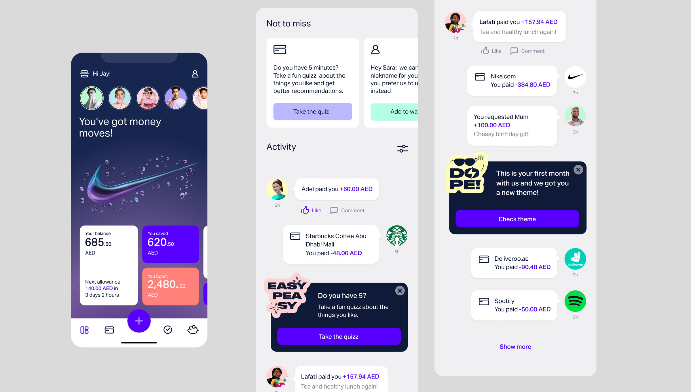 Vista de cómo los stickers se incluyen dentro del Chat de la aplicación